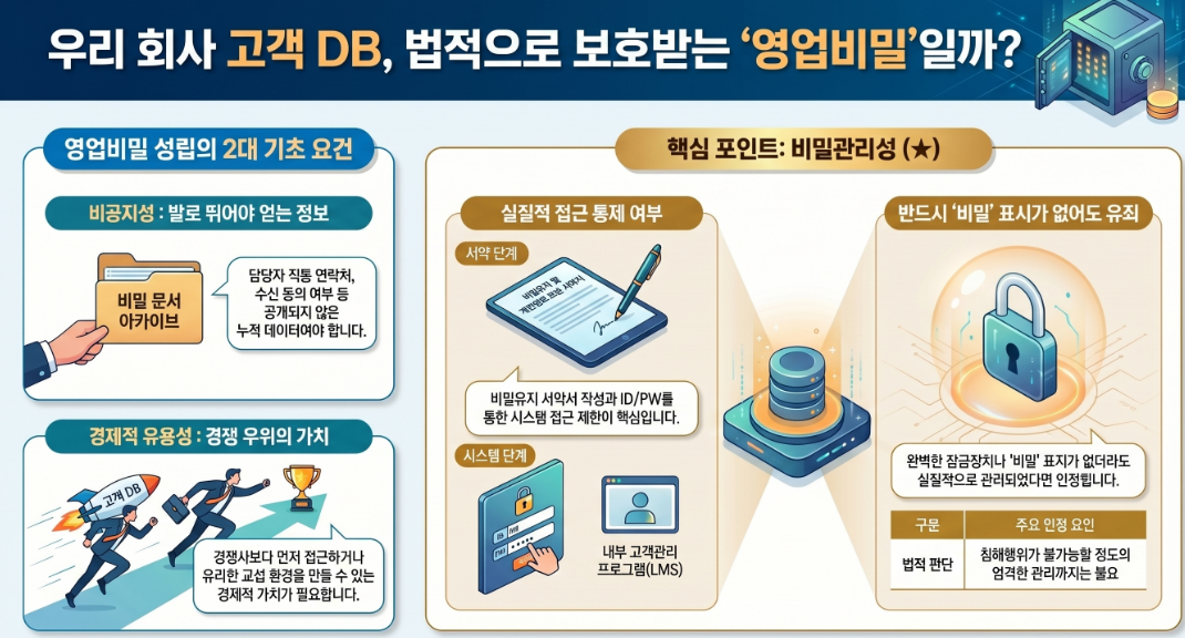 [판례] "비밀" 표시 없었어도 영업비밀 
- 고객정보 무단 유출에 경종을 울린 최신 판결